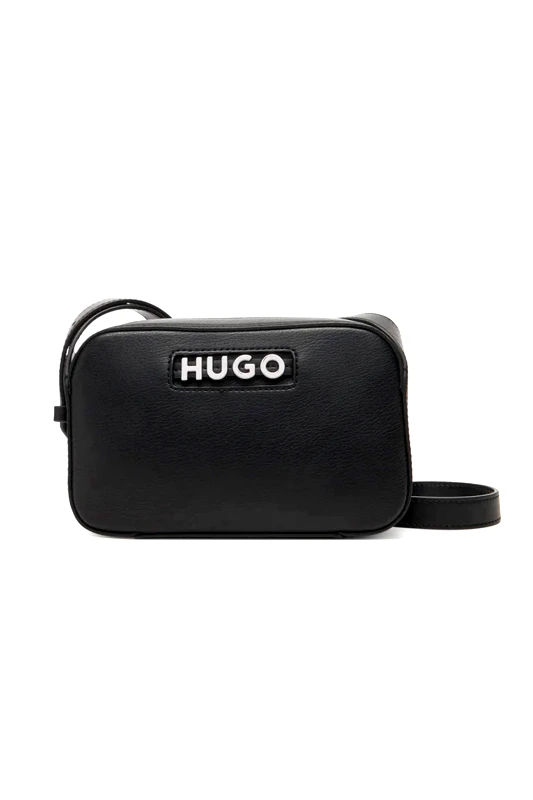 HUGO HUGO ΤΣΑΝΤΑ CROSSBODY MEL2.0 CROSSB. ZIP LOGO ΜΑΥΡΟ