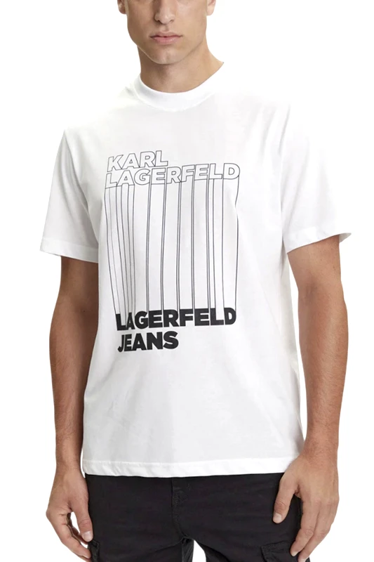 KARL LAGERFELD JEANS KARL LAGERFELD JEANS T-SHIRT REG BARCODE TEE ΛΕΥΚΟ