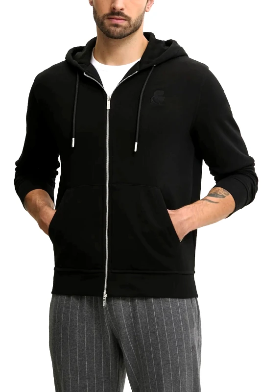 KARL LAGERFELD KARL LAGERFELD ΦΟΥΤΕΡ ZIPHOOD LOGO ΜΑΥΡΟ
