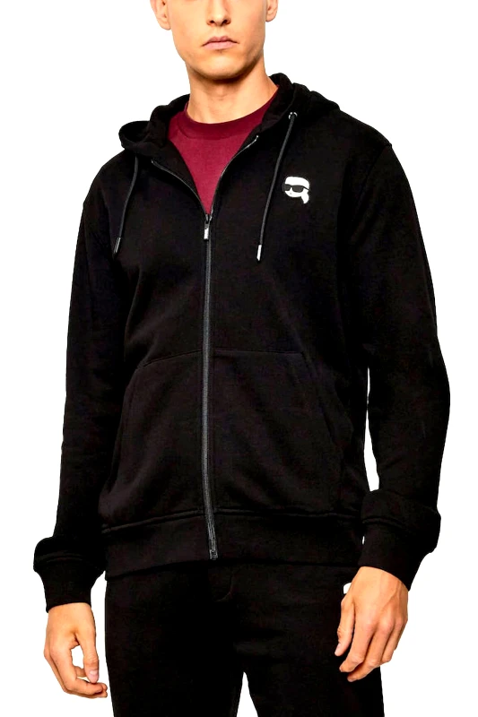 KARL LAGERFELD KARL LAGERFELD ΦΟΥΤΕΡ HOODIE LOGO ΜΑΥΡΟ