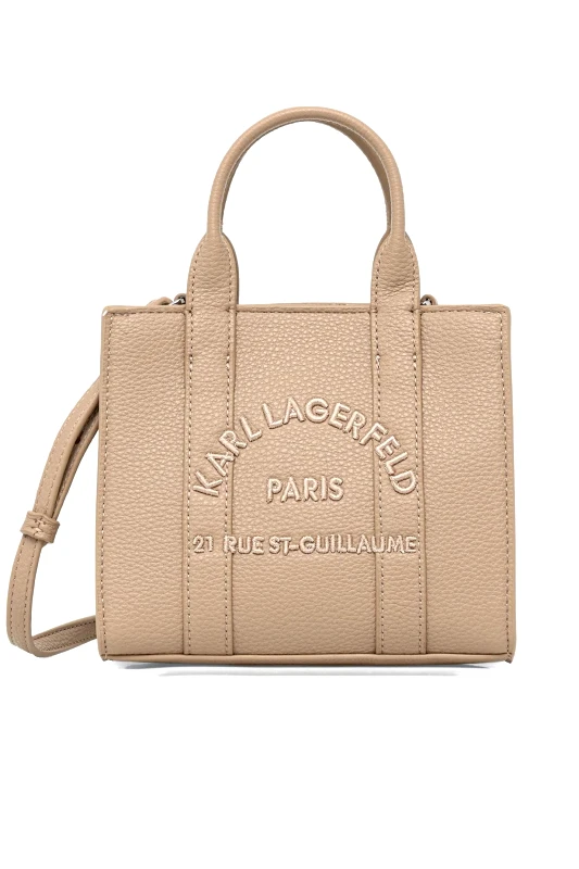 KARL LAGERFELD KARL LAGERFELD ΤΣΑΝΤΑ TOTE K/RSG MN SQUARE PEB EMB ΧΕΙΡΟΣ/CROSSBODY LOGO ΜΠΕΖ