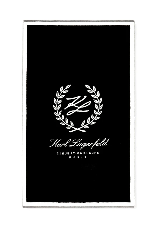 KARL LAGERFELD KARL LAGERFELD ΠΕΤΣΕΤΑ ΘΑΛΑΣΣΗΣ HOTEL KARL CREST BEACH TOWEL ΜΑΥΡΟ