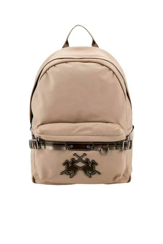 LA MARTINA LA MARTINA ΤΣΑΝΤΑ BACKPACK FINE WAVE LOGO ΜΠΕΖ-ΧΑΚΙ