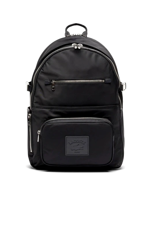 LACOSTE LACOSTE ΤΣΑΝΤΑ BACKPACK LOGO ΜΑΥΡΟ