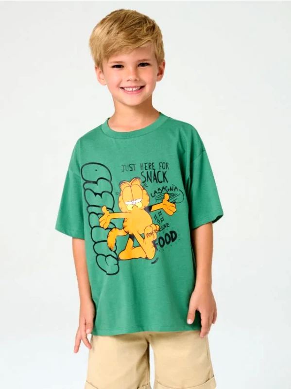 Sinsay Sinsay - Μπλούζα Garfield - πρασινο