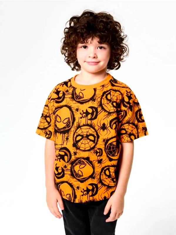 Sinsay Sinsay - T-shirt Spider-Man - ανοιχτο πορτοκαλι