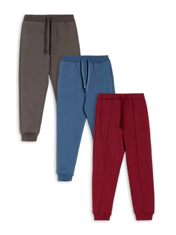 Sinsay Sinsay - Φαρδιά παντελόνια, συσκευασία 3 τεμαχίων - μπορντο