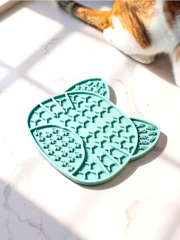 Sinsay Sinsay - Σιλικόνη χαλάκι για γάτες που καθυστερεί το φαγητό - μπλε παλ