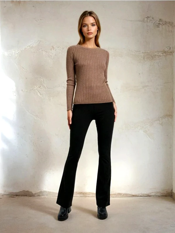 Sinsay Sinsay - Παντελόνι flare - μαυρο