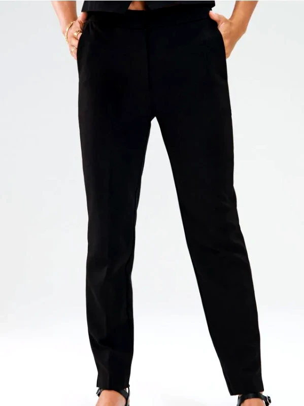 Sinsay Sinsay - Κομψό παντελόνι με τσάκιση - μαυρο