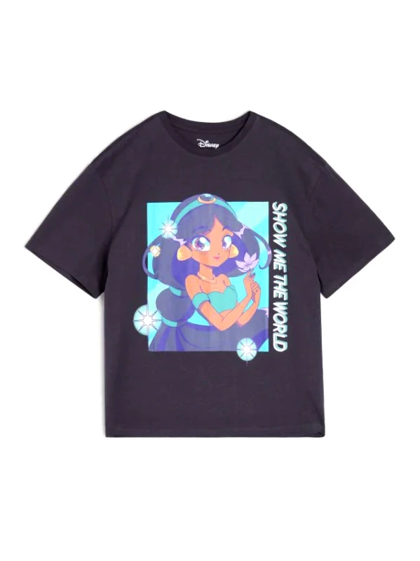 Sinsay Sinsay - Μπλούζα Disney Princess - σκουρο γκρι