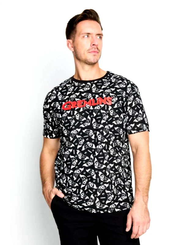 Sinsay Sinsay - Μπλουζάκι με κοντό μανίκι Gremlins - μαυρο