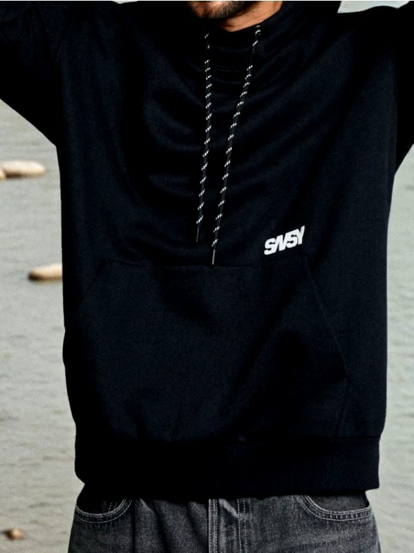 Sinsay Sinsay - Φούτερ με κουκούλα και ψηλό γιακά - μαυρο