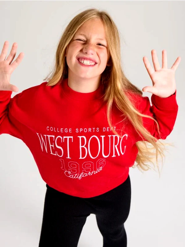 Sinsay Sinsay - Φούτερ με στρογγυλή λαιμόκοψη - κοκκινο