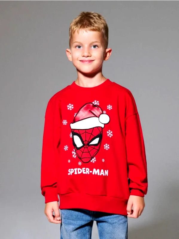 Sinsay Sinsay - Μπλούζα με λαιμόκοψη crewneck Spiderman - κοκκινο