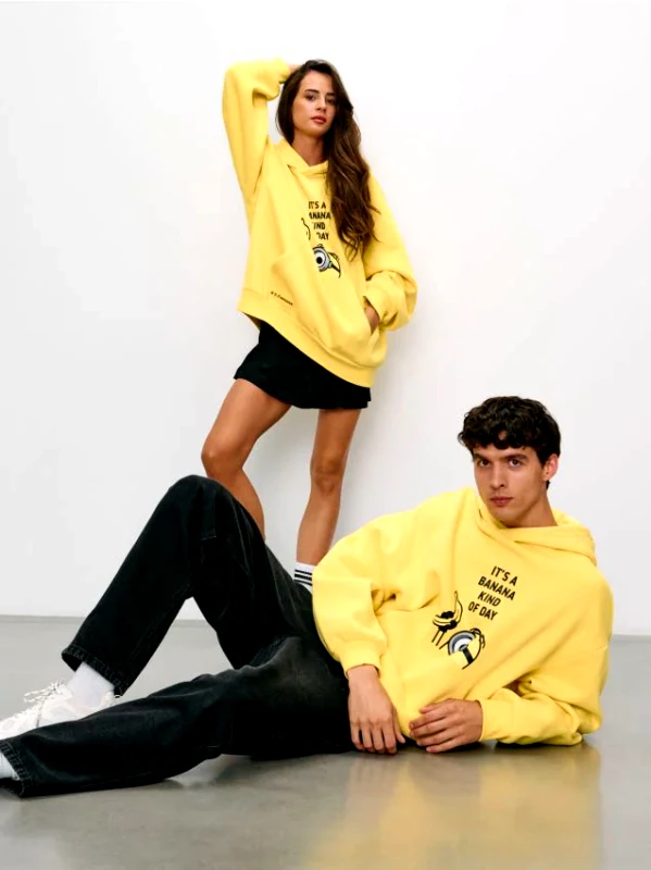 Sinsay Sinsay - Φούτερ με εκτύπωση Minions - κιτρινο