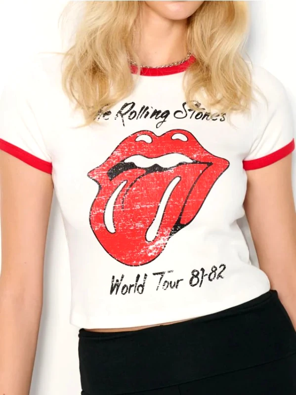 Sinsay Sinsay - Βαμβακερό μπλουζάκι με στάμπα The Rolling Stones - κοκκινο