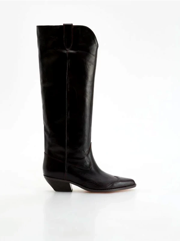 Reserved Reserved - Δερμάτινες μπότες μέχρι το γόνατο