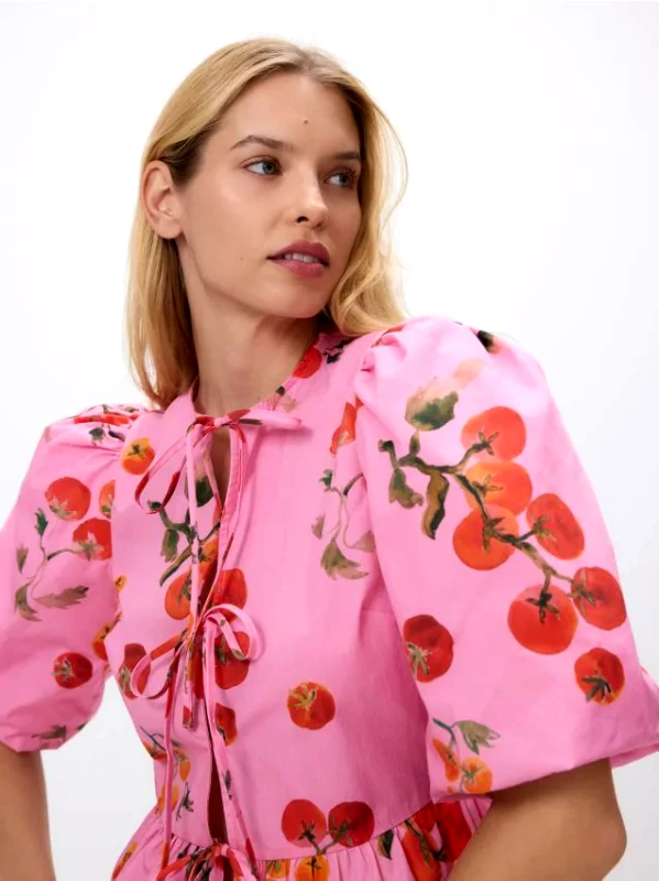 Reserved Reserved - Μπλούζα με δέσιμο και βολάν