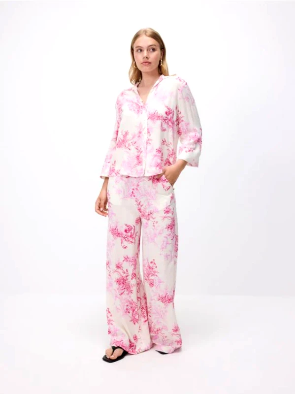 Reserved Reserved - Εμπριμέ παντελόνι από βισκόζη