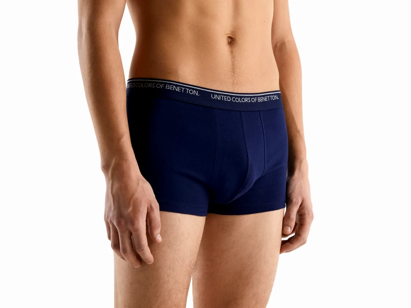 United Colors of Benetton Benetton, Μπόξερ Στενό Από Οργανικό Βαμβακερό, size S, Σκουρο Μπλε, Ανδρικά