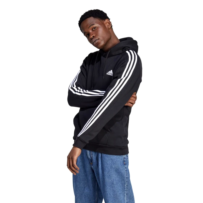 adidas performance adidas Performance Ανδρικό Μαύρο Φλις Φούτερ 3-Stripes