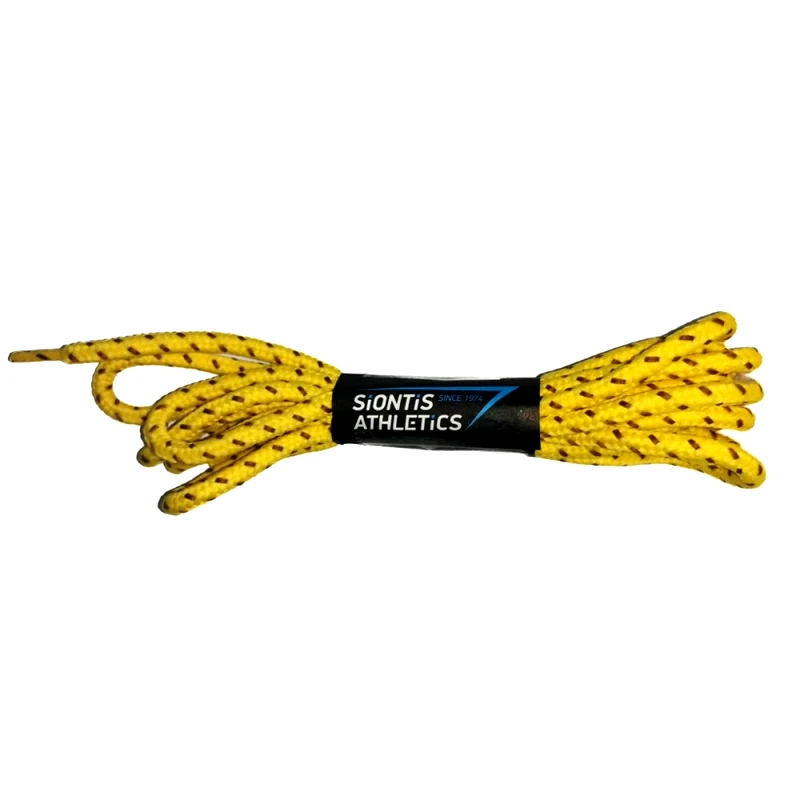 Siontis Athletics Series Κορδόνια Παπουτσιών Στρογγυλα Δίχρωμα Κίτρινο/Καφέ 132cm (SA-132-Yellow/Brown)