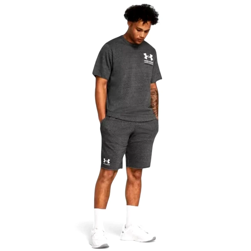 Under Armour Under Armour Rival Ανδρική Βερμούδα Cotton Terry Ανθρακί