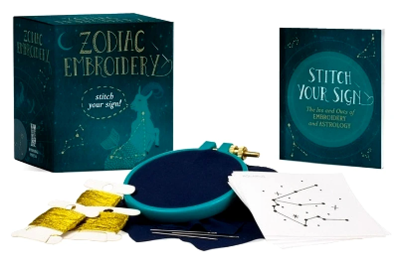 Running Press Miniature Editions Zodiac Embroidery: Stitch Your Sign Anna Fleiss Running Press Miniature Editions 0529