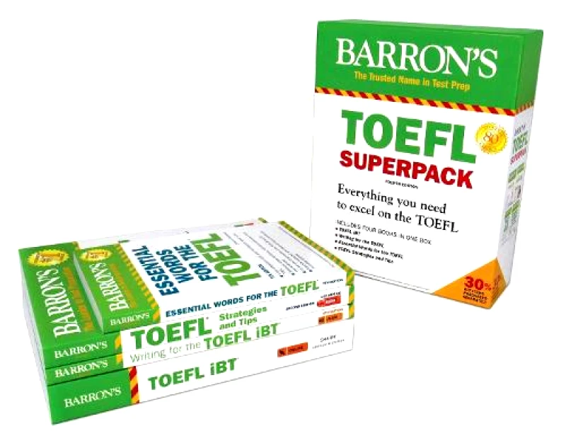 Barron's Educational Series Inc.,U.S. TOEFL iBT Superpack: 4 Books + Practice Tests + Audio Online Stephen J. Matthiesen Barron's Educational Series Inc.,U.S.
