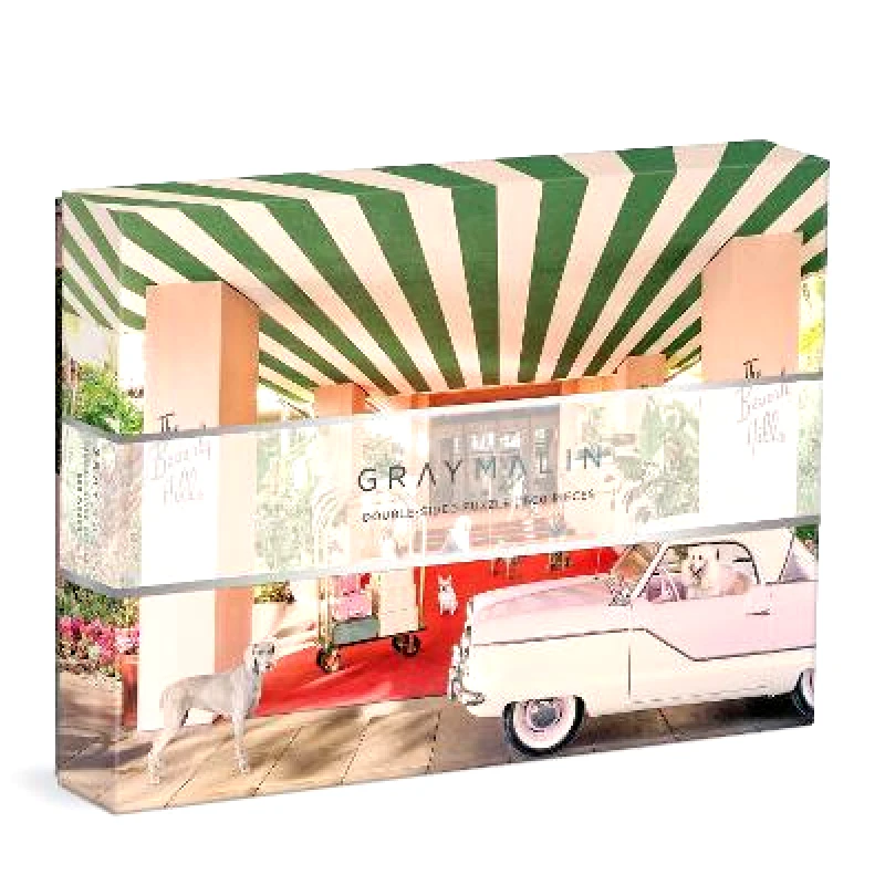 Mudpuppy Press Gray Malin The Dogs at the Beverly Hills Hotel 500 Piece Double-Sided Puzzle Galison Mudpuppy Press