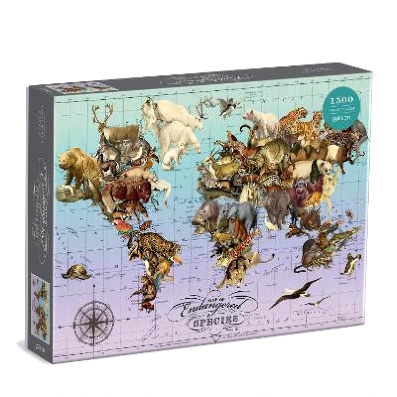 Mudpuppy Press Wendy Gold Endangered Species 1500 Piece Puzzle Galison Mudpuppy Press Jigsaw