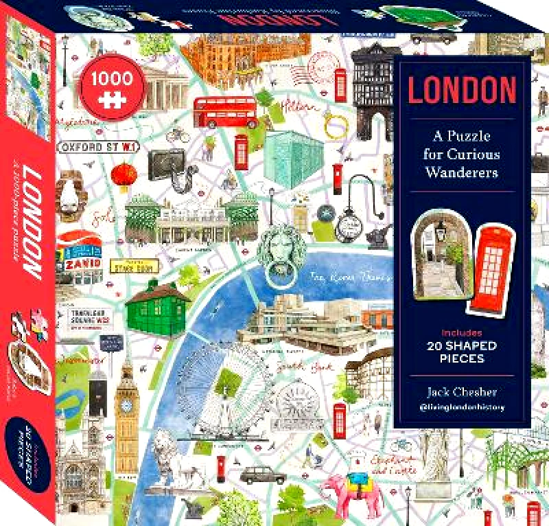 Kaddo London: A Puzzle for Curious Wanderers: 1000-piece puzzle with 20 shaped pieces, from Sunday Times bestselling author Jack Chesher @livinglondonhistory Kaddo 1010