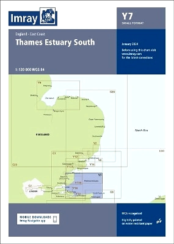 Imray, Laurie, Norie & Wilson Ltd Imray Chart Y7: Thames Estuary South: 2024 Imray, Laurie, Norie & Wilson Ltd