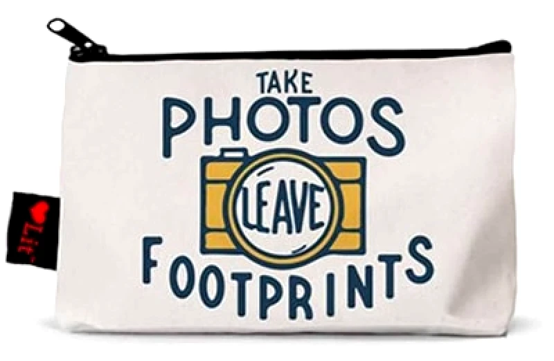 Gibbs M. Smith Inc Take Photos, Leave Footprints Pencil Pouch Gibbs-Smith Gibbs-Smith Gibbs M. Smith Inc