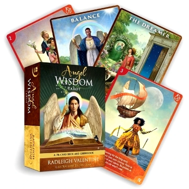 Hay House Inc Angel Wisdom Tarot: A 78-Card Deck and Guidebook Radleigh Valentine Hay House Inc 1006