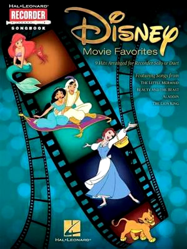 Hal Leonard Corporation Disney Movie Favorites: Recorder Songbook - 9 Hits Arranged for Recorder Solo or Duet Hal Leonard Publishing Corporation Hal Leonard Corporation