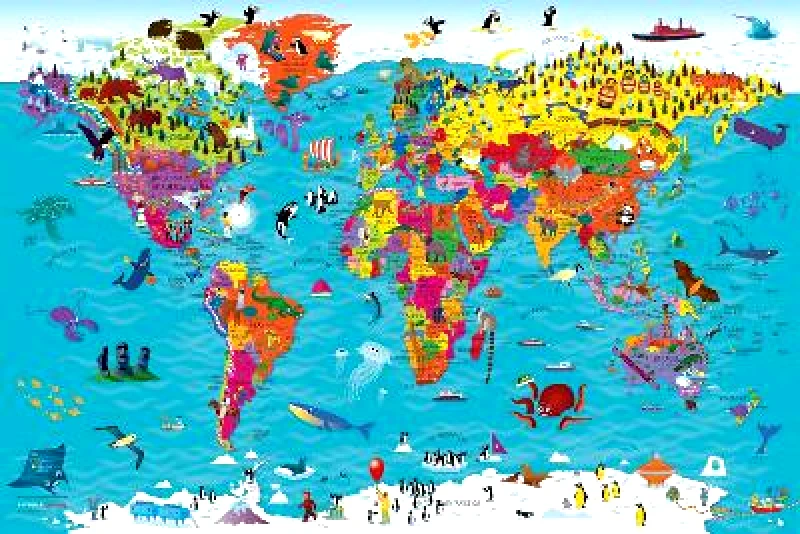 Collins Collins Children’s World Wall Map: An illustrated poster for your wall Collins Kids