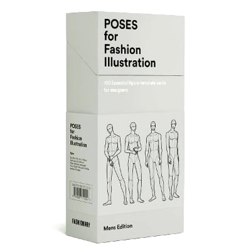 Fashionary International Limited Poses for Fashion Illustration - Mens (Card Box) Fashionary International Limited 0712