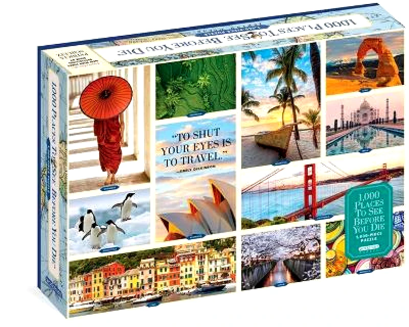 Workman Adult 1,000 Places to See Before You Die 1,000-Piece Puzzle: For Adults Travel Gift Jigsaw 26 3/8" x 18 7/8" Patricia Schultz Workman Adult 0929