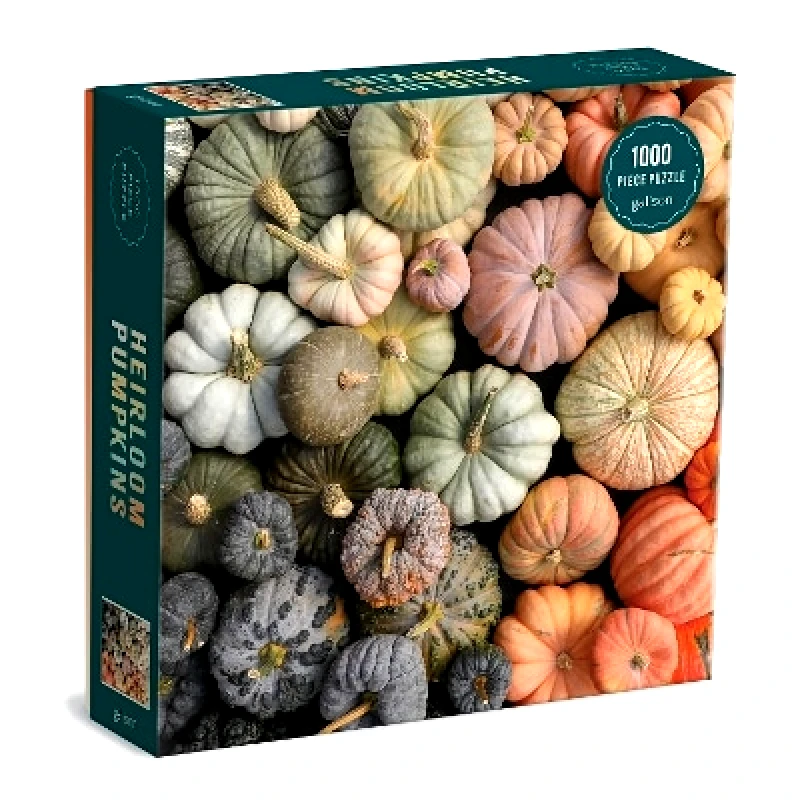 Mudpuppy Press Heirloom Pumpkins 1000 Piece Puzzle in Square Box Galison Mudpuppy Press