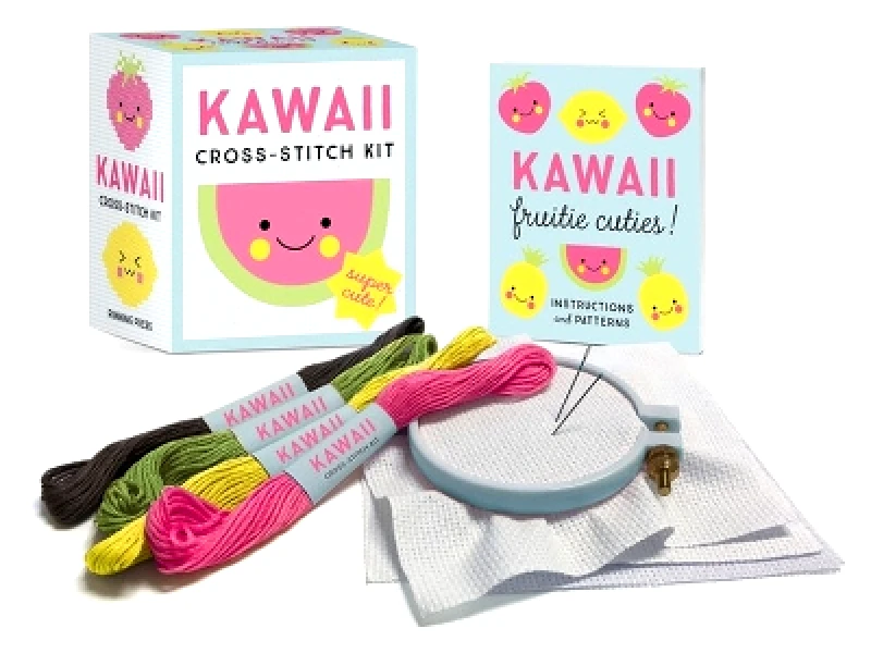 Running Press Miniature Editions Kawaii Cross-Stitch Kit: Super-Cute! Dennis Caetano Running Press Miniature Editions 0409