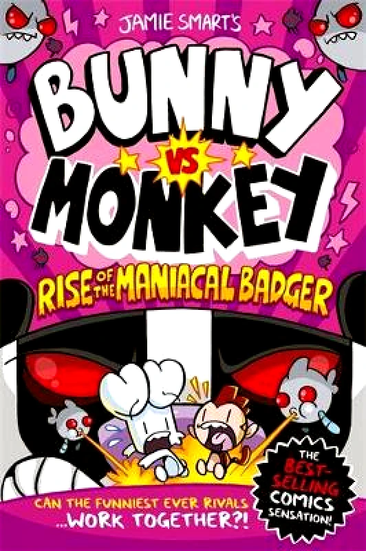 David Fickling Books Bunny vs Monkey: Rise of the Maniacal Badger (a Phoenix Comic Book, from the million-selling Jamie Smart, Illustrator of the Year) David Fickling Books