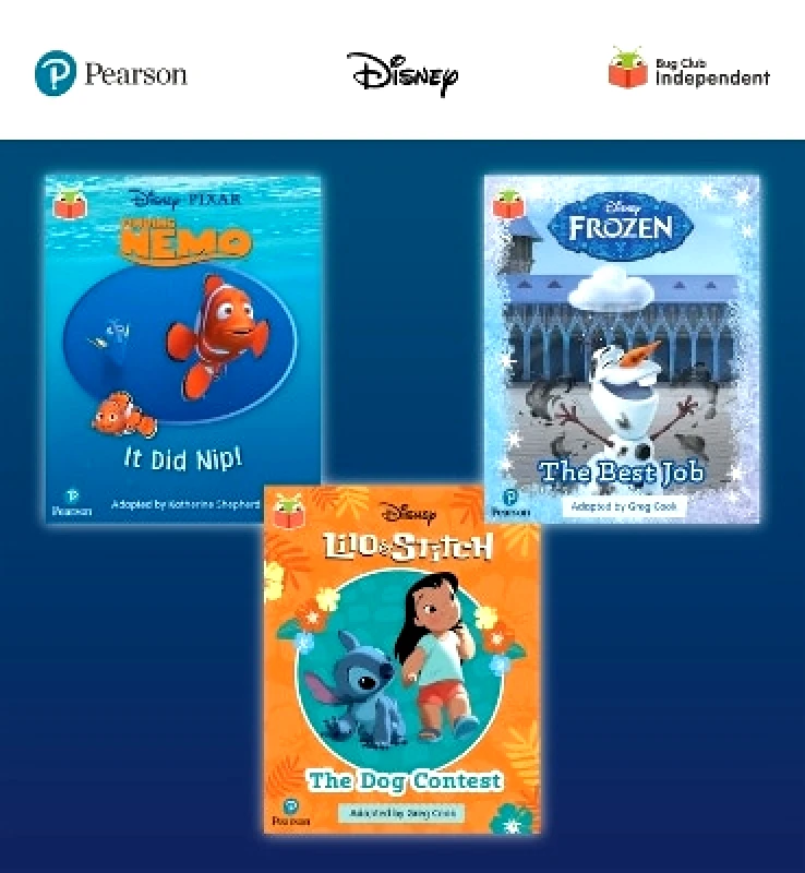 Pearson Education Limited Pearson Bug Club Disney Reception Pack C, including decodable phonics readers for phases 2 and 3: Finding Nemo: It Did Nip!, Frozen: The Best Job, Lilo and Stitch: The Dog Contest Catherine Baker Pearson Education Limited