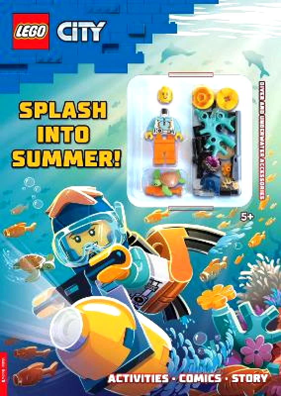 Buster Books LEGO® City: Splash into Summer Activity Book (with diver LEGO minifigure and underwater accessories) Buster Books