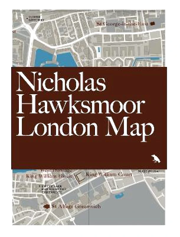Blue Crow Media Nicholas Hawksmoor London Map Owen Hopkins Blue Crow Media Sheet map, folded