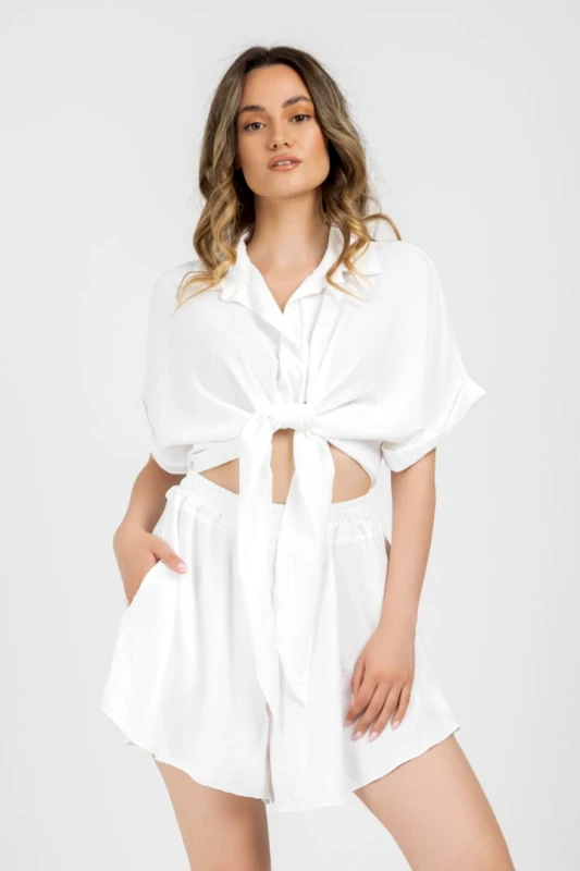 ΟΕΜ Σετ Πουκάμισο Με Σορτσάκι ΛΕΥΚΟ