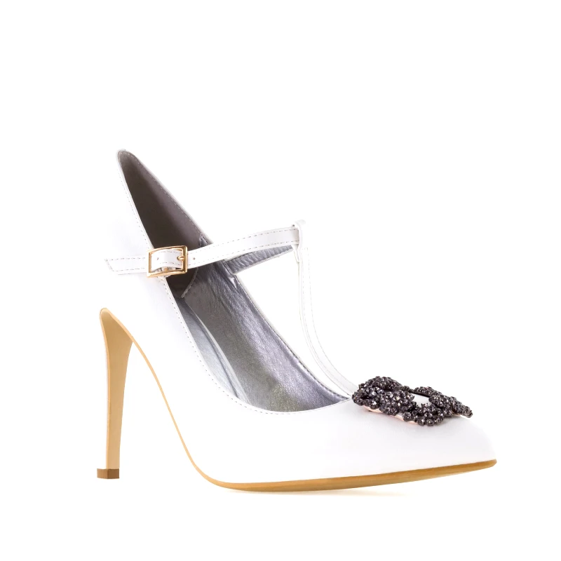Andres Machado Andres Machado 5313-02 Γόβα Λευκή 12cm