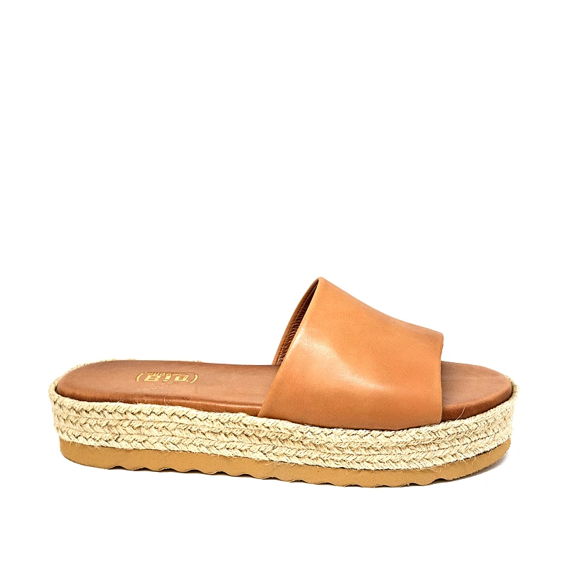 Bigshoes Bigshoes GA0214-09 Δερμάτινo Mule Ταμπά