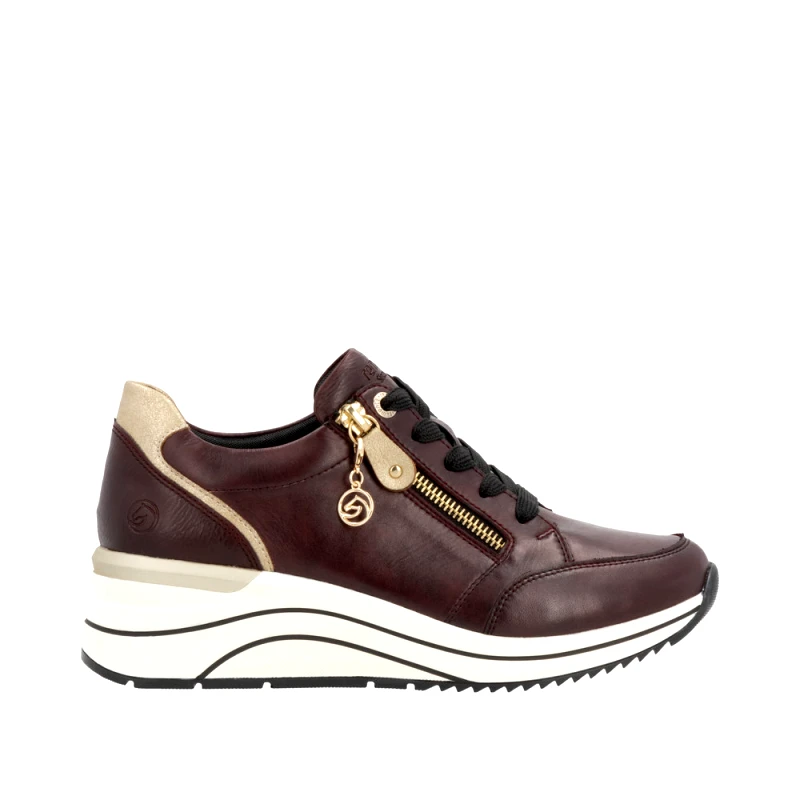 Remonte Dorndorf Remonte D0T03-35 Ανατομικό Δερμάτινο Sneaker Μπορντό